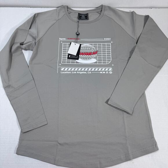 Rawgear Grey Long Sleeve Graphic T-Shirt Model# RG440 Size Small NWT - Picture 2 of 8